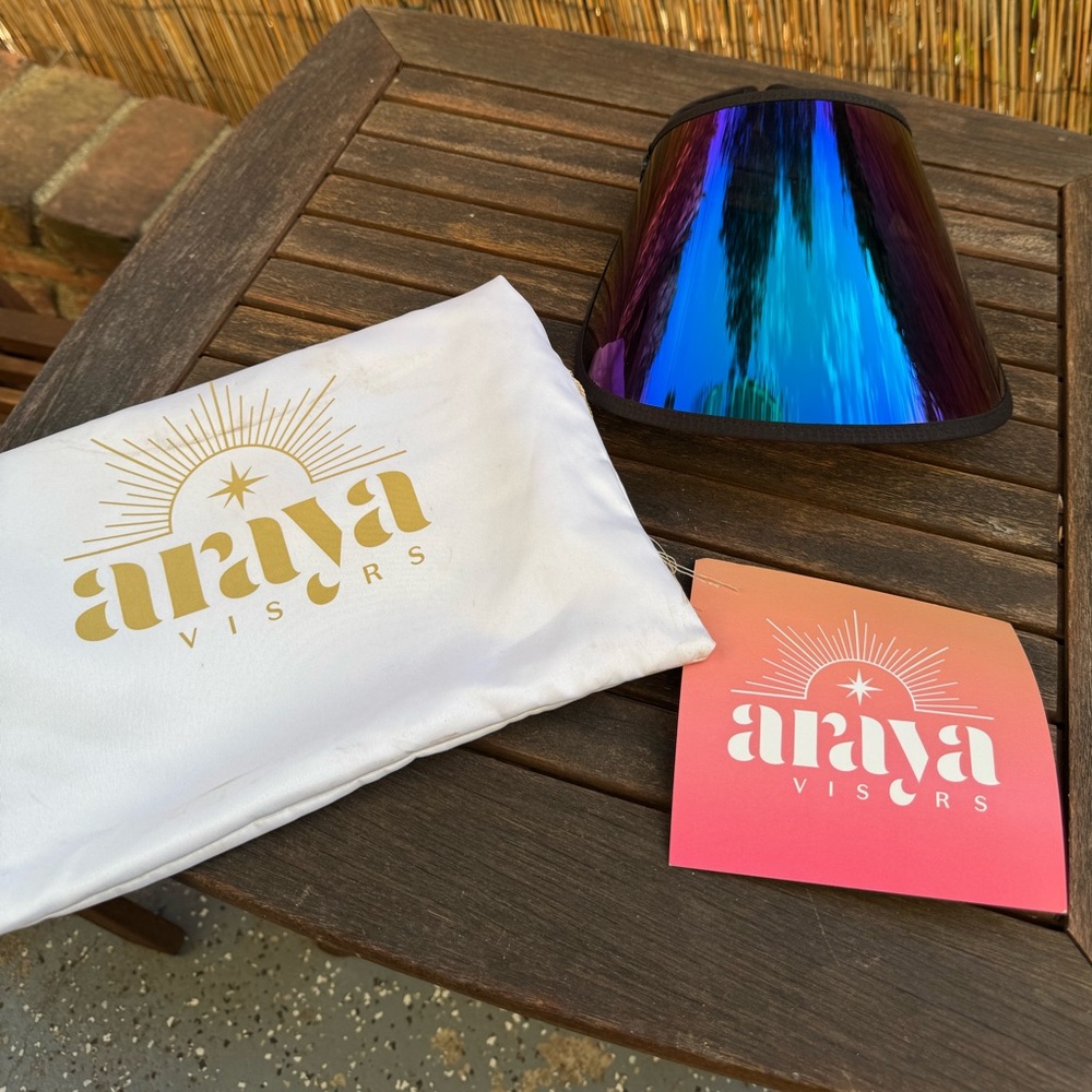 Araya Visors Rainbow Reflective UV Protection Sun Visor – One Size